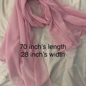 Elegant Pink Chiffon Scarf